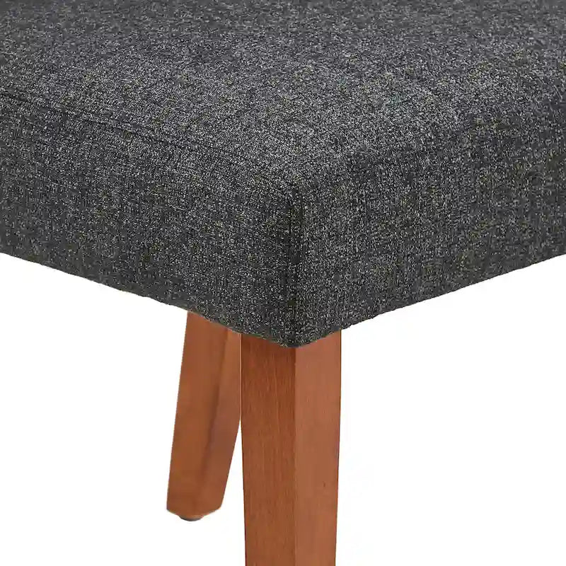 Chaises de salle à manger capitonnées en tissu avec dossier en trou de serrure (lot de 2)