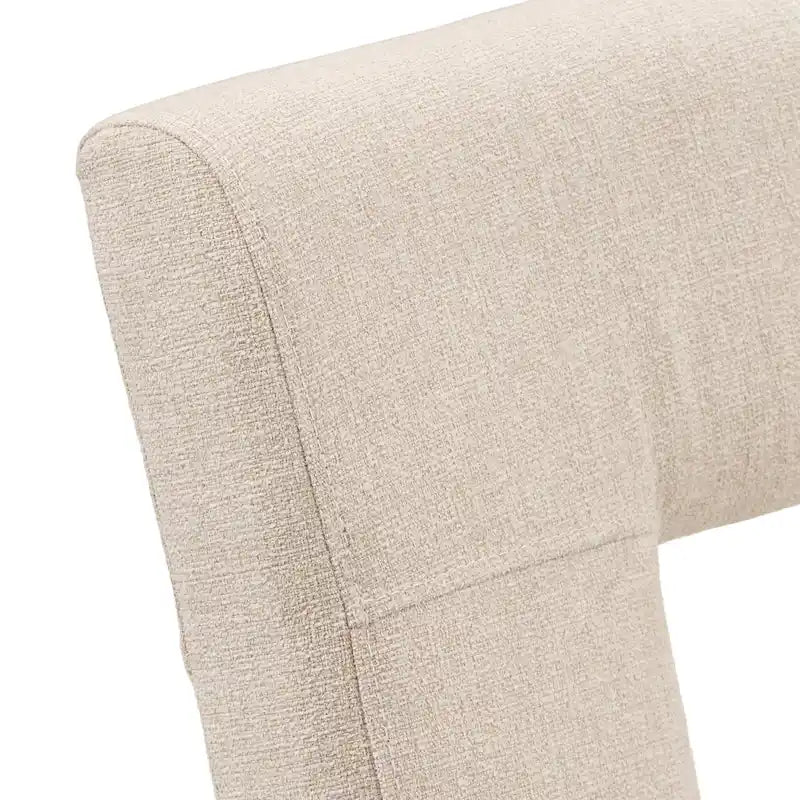 Chaises de salle à manger capitonnées en tissu avec dossier en trou de serrure (lot de 2)