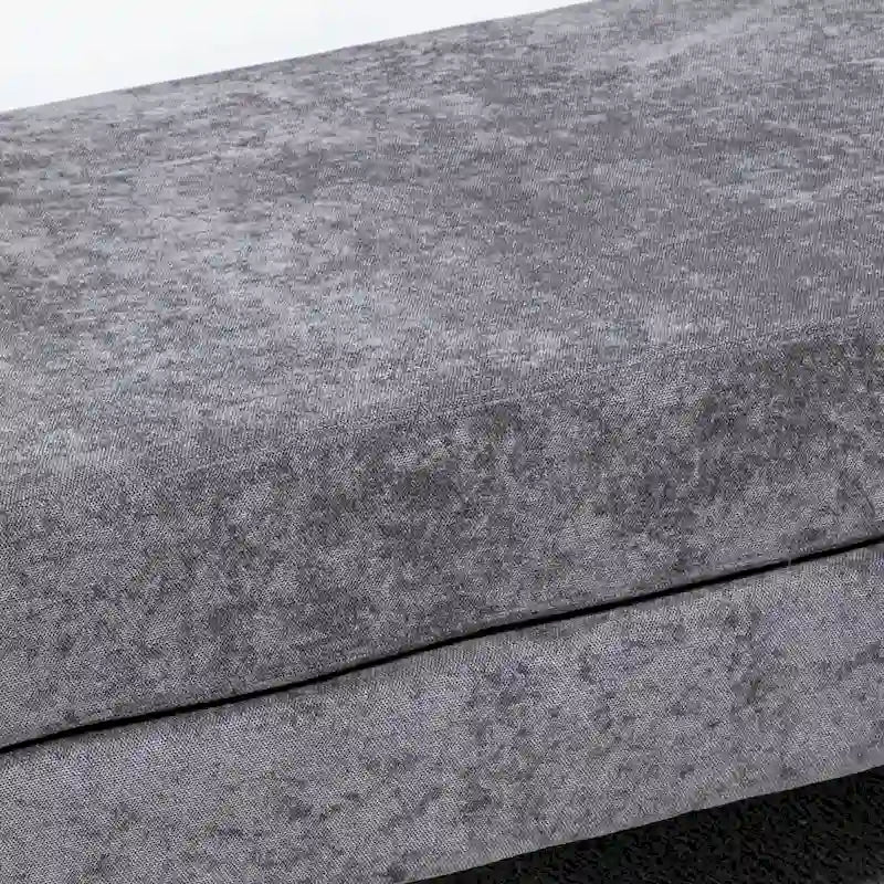 Banc de bout de lit rembourré de 48 pouces avec coussins à double couche et pieds en acier