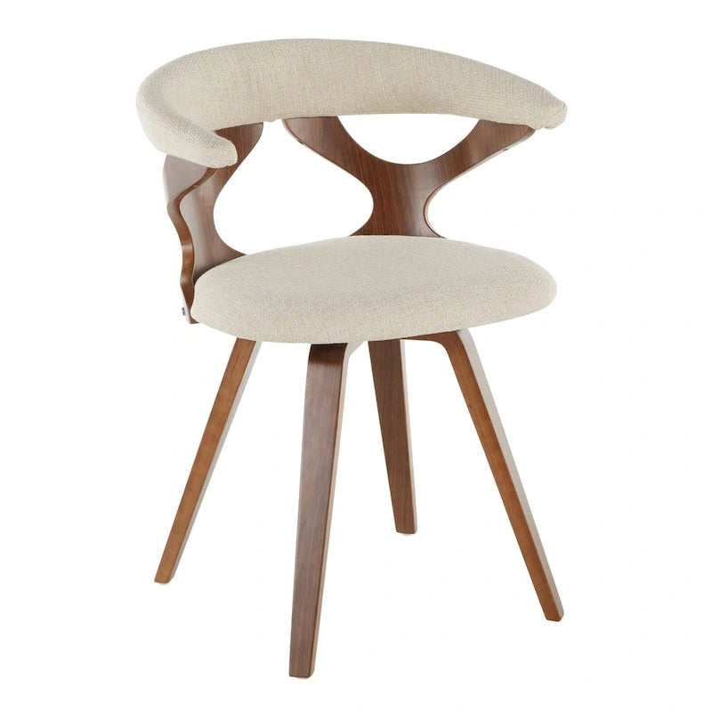 Chaise de salle à manger/d'appoint pivotante Mid-Century Modern