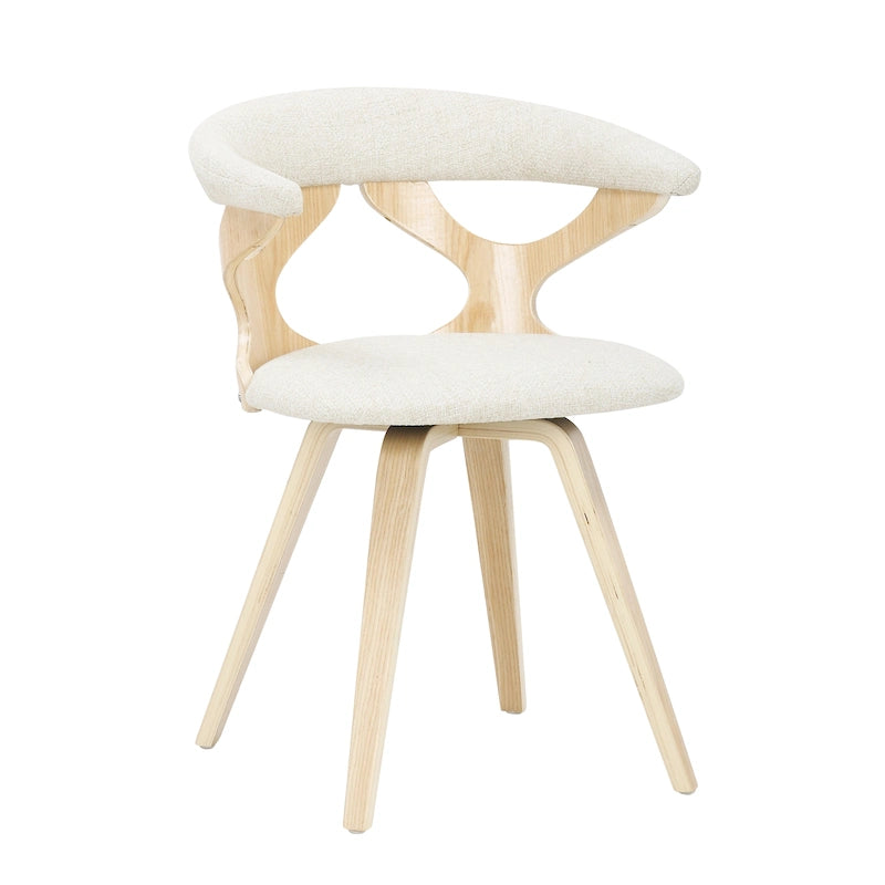 Chaise de salle à manger/d'appoint pivotante Mid-Century Modern