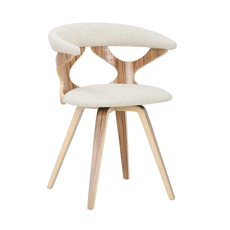 Chaise de salle à manger/d'appoint pivotante Mid-Century Modern