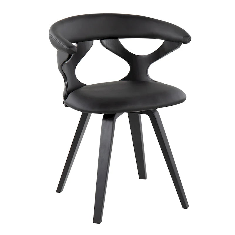 Chaise de salle à manger/d'appoint pivotante Mid-Century Modern