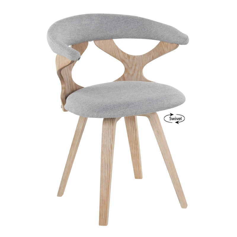 Chaise de salle à manger/d'appoint pivotante Mid-Century Modern