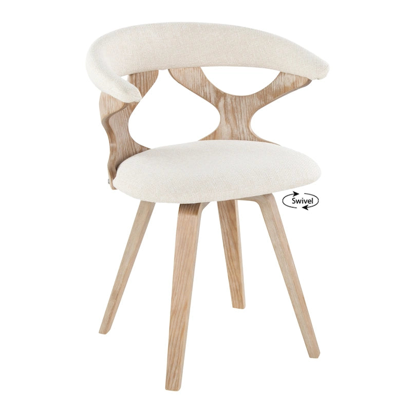 Chaise de salle à manger/d'appoint pivotante Mid-Century Modern