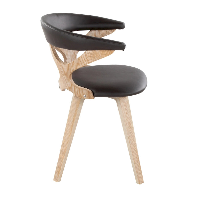 Chaise de salle à manger/d'appoint pivotante Mid-Century Modern