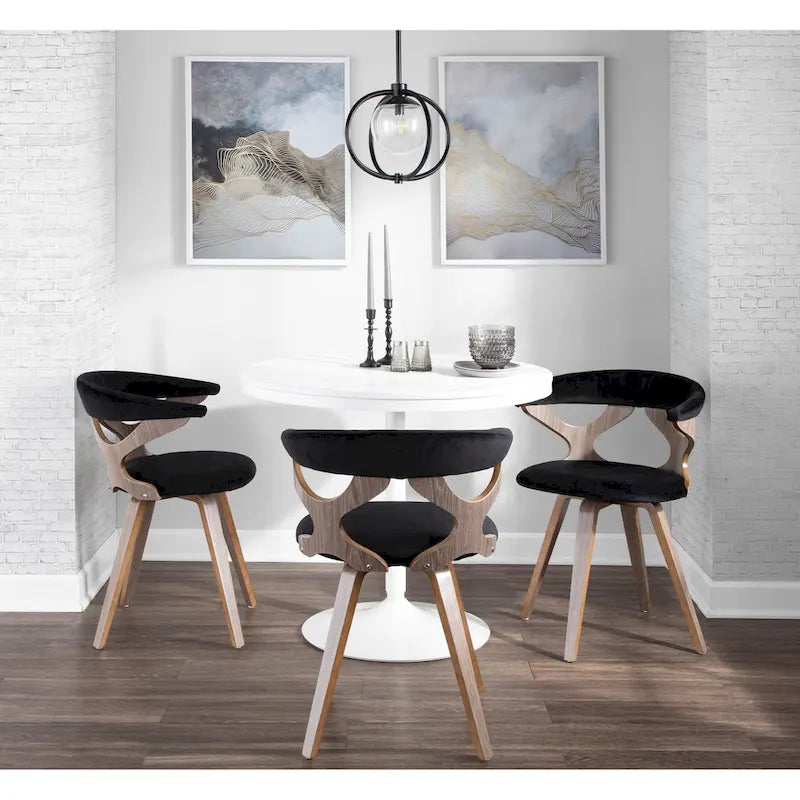 Chaise de salle à manger/d'appoint pivotante Mid-Century Modern
