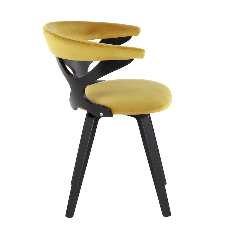 Chaise de salle à manger/d'appoint pivotante Mid-Century Modern