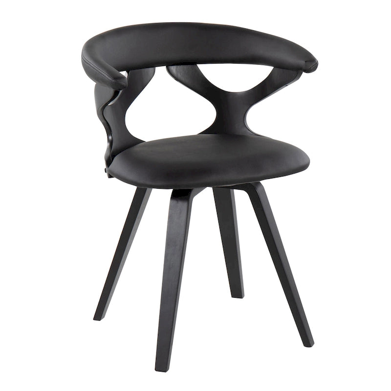 Chaise de salle à manger/d'appoint pivotante Mid-Century Modern