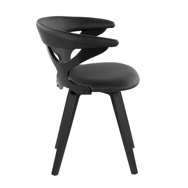 Chaise de salle à manger/d'appoint pivotante Mid-Century Modern