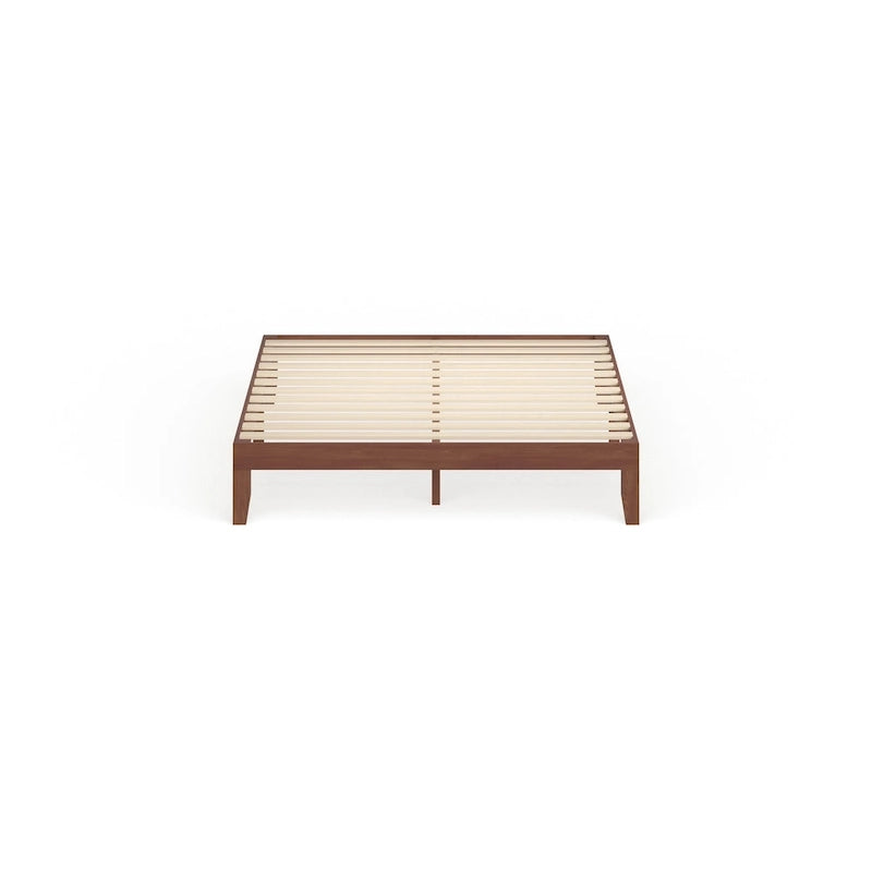 Lit plateforme de 12 pouces en bois massif format Queen