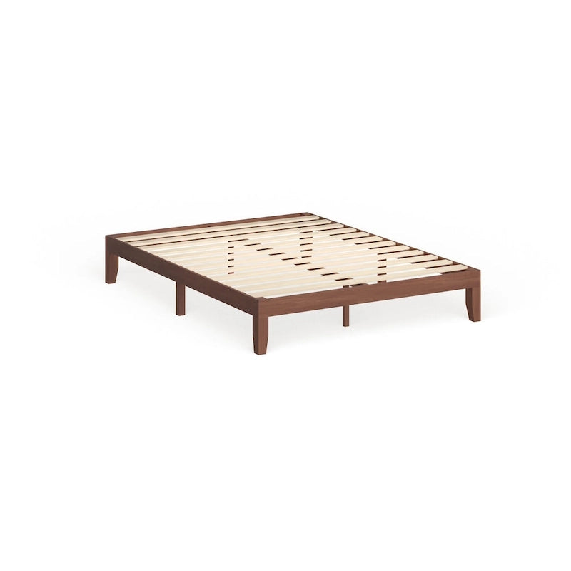 Lit plateforme de 12 pouces en bois massif format Queen