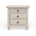  Gregory White Pine Wood 3-drawer Nightstand