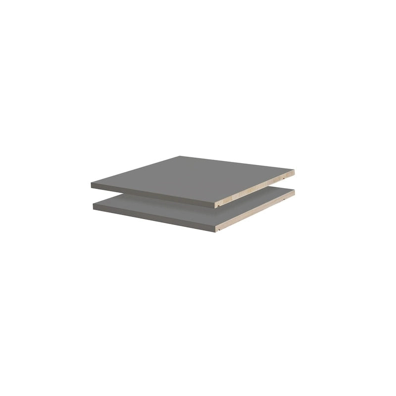 Étagères 100 % bois massif pour armoires de dressing, lot de 2