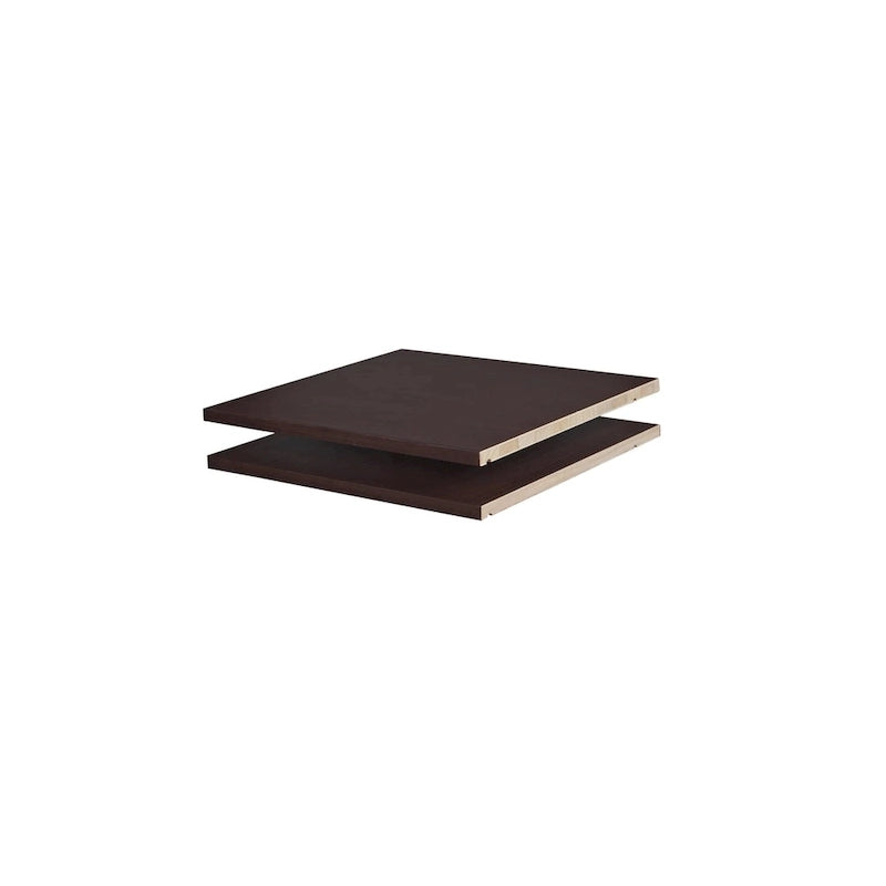 Étagères 100 % bois massif pour armoires de dressing, lot de 2