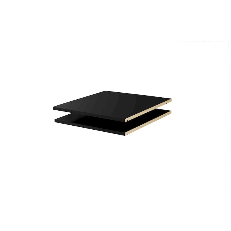Étagères 100 % bois massif pour armoires de dressing, lot de 2