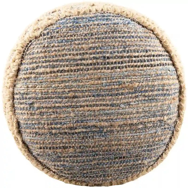 Pouf cylindrique bohème en jute de 45 cm - Jean