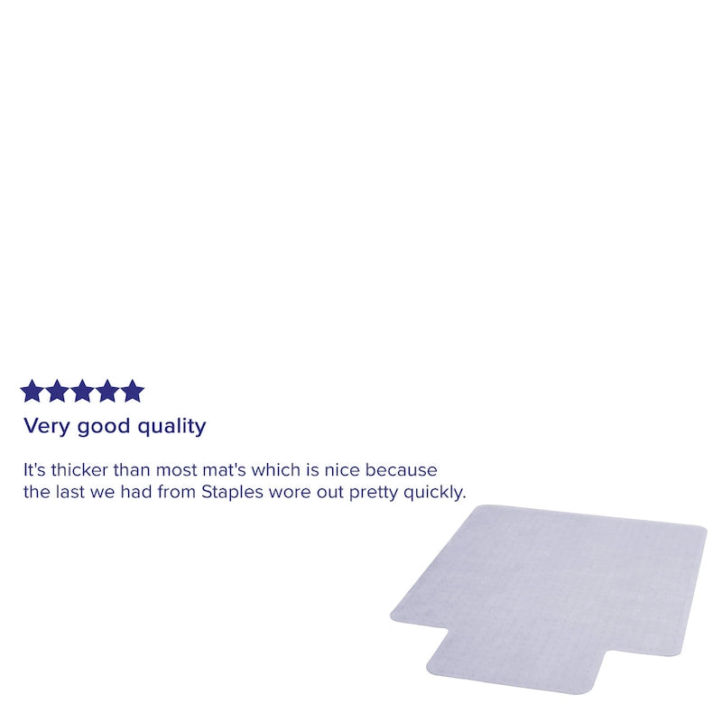 Tapis de protection de sol pour fauteuil 36 x 48 avec bec et surface texturée antidérapante et anti-rayures