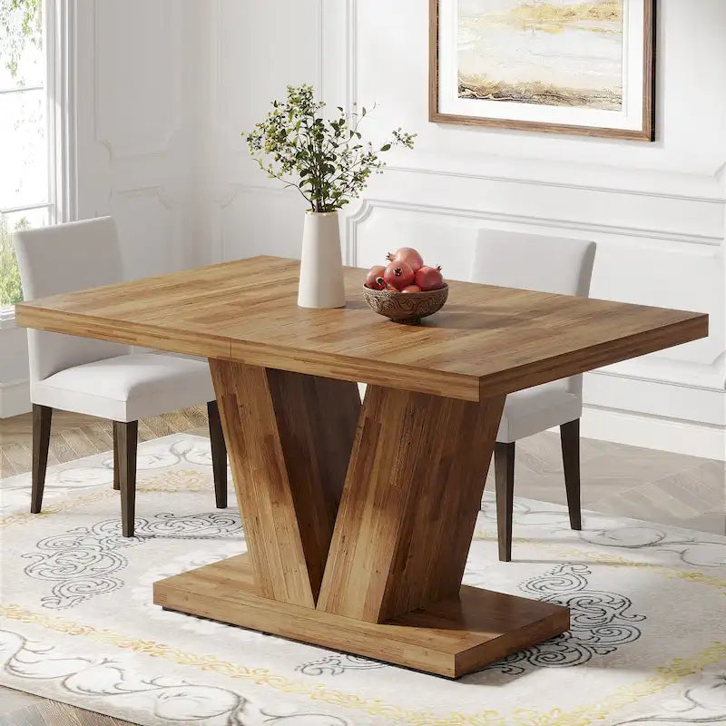 Table à manger rectangulaire 47 de petite taille pour cuisine et salle à manger de style ferme