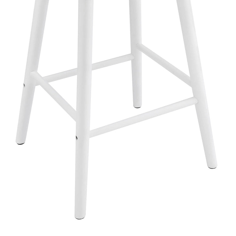 Lot de 3 tabourets de bar de 61 cm, hauteur comptoir, avec cadre en bois massif et dossier à barreaux pour îlot de cuisine