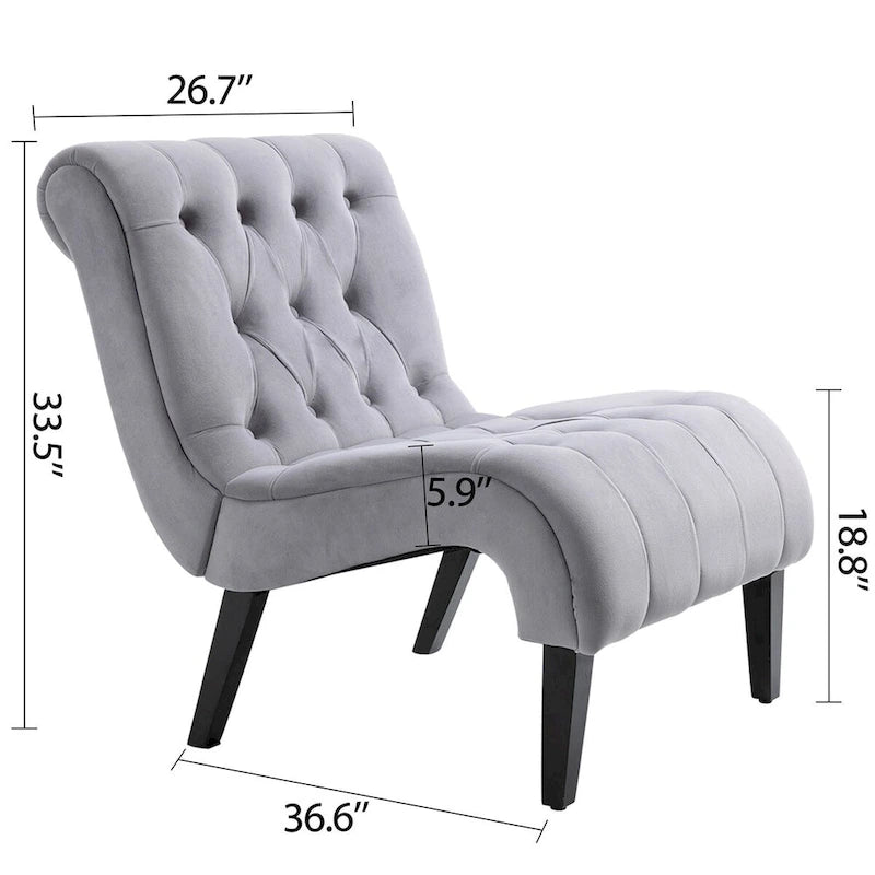 Lot de 2 fauteuils de salon rembourrés sans accoudoirs