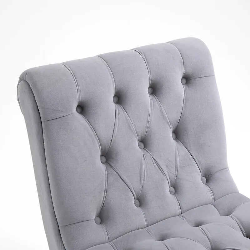 Lot de 2 fauteuils de salon rembourrés sans accoudoirs