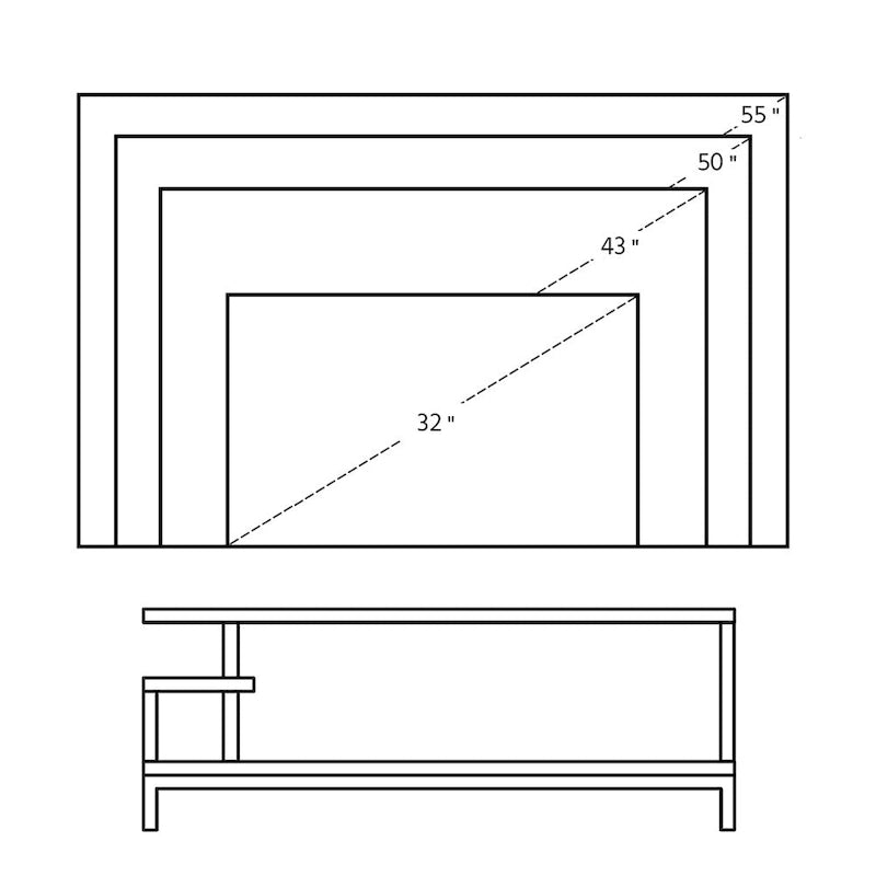 Meuble TV compact en bois pour salon