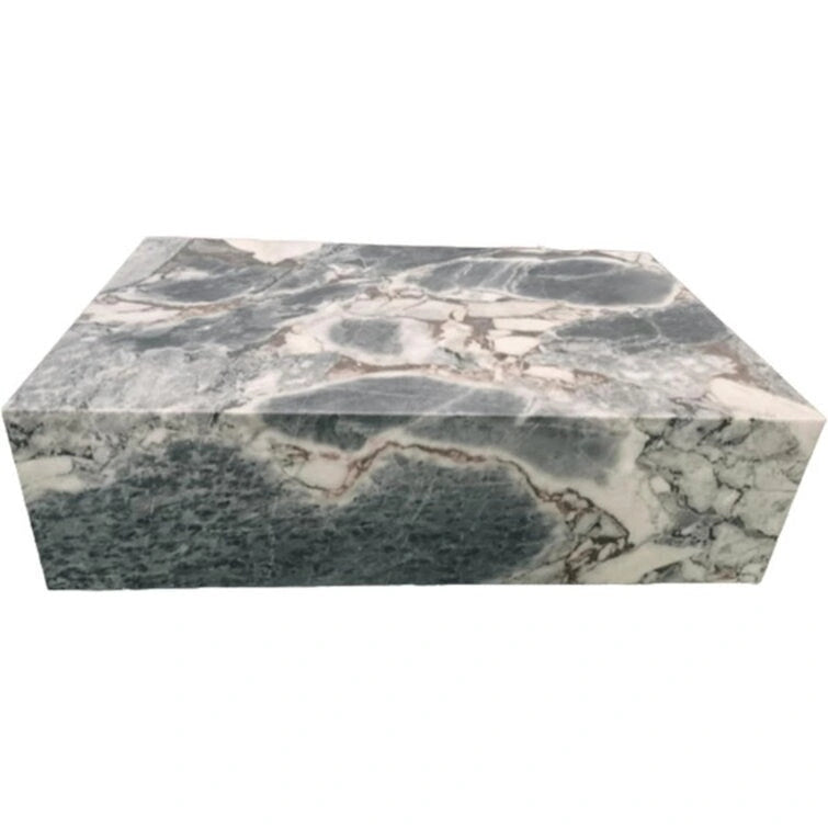 Table basse en véritable marbre massif - Marbre Blue Galaxy