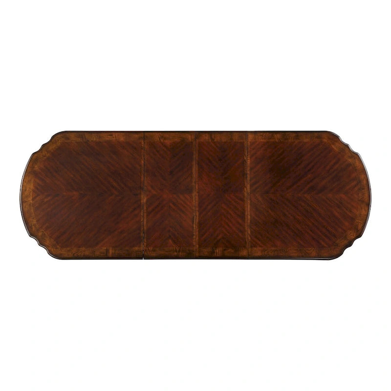 Ensemble de salle à manger 7 pièces extensible en bois massif de cerisier traditionnel